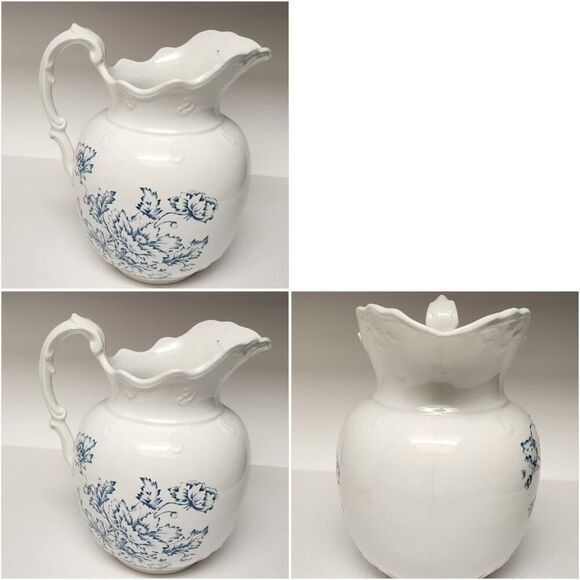 Warranted England Antique 1940s 5pc Pitcher/ Basin Wash Set Super Rare Find - Picture 6 of 16